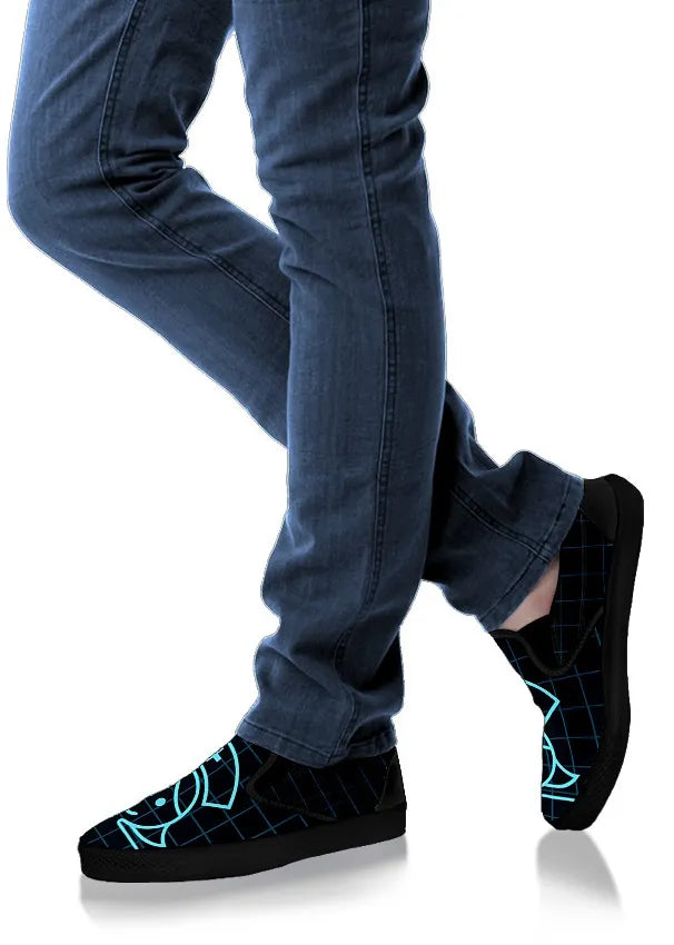 Schwarze Krankenschwester-Sneaker zum Hineinschlüpfen (Lächelnde Krankenschwester)