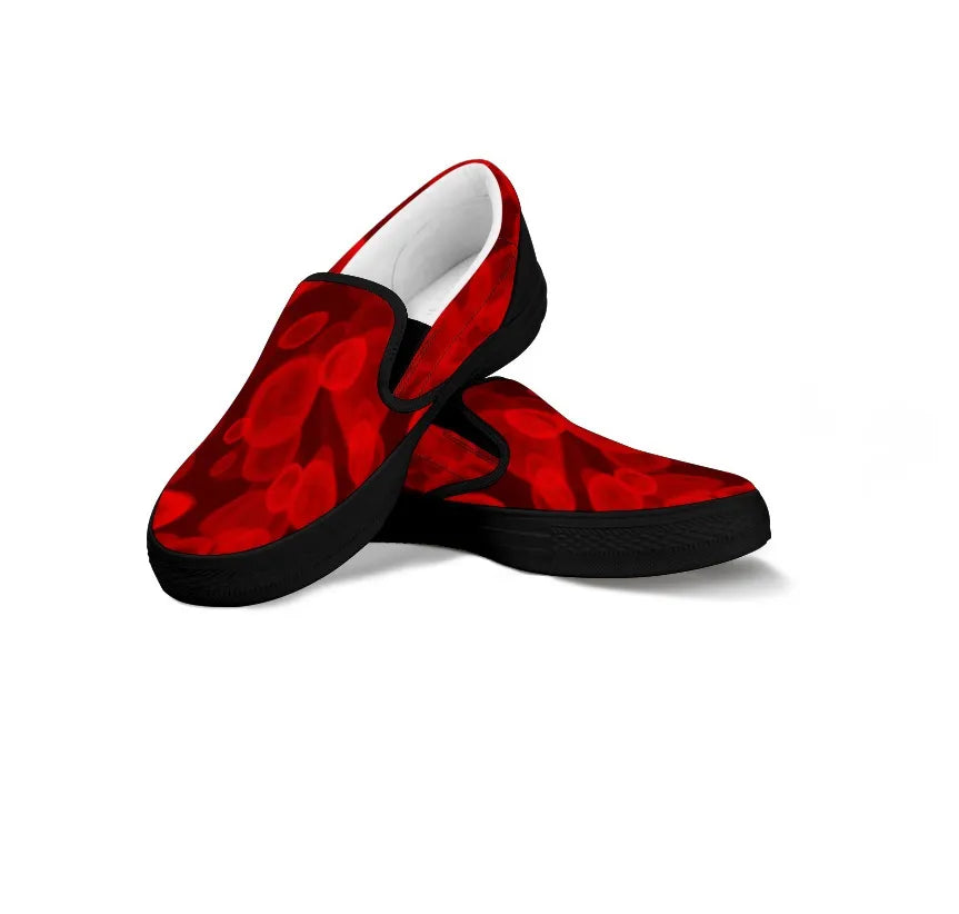 Rote Blutkörperchen-Krankenschwester Slip Ons Turnschuhe