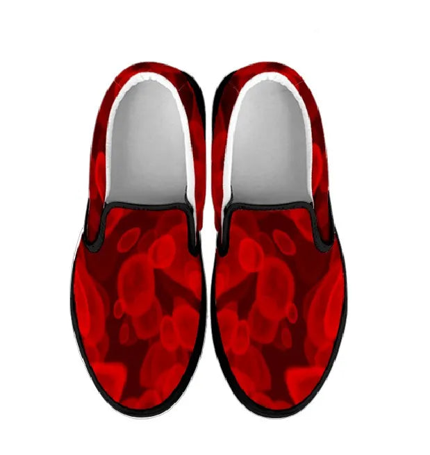 Rote Blutkörperchen-Krankenschwester Slip Ons Turnschuhe