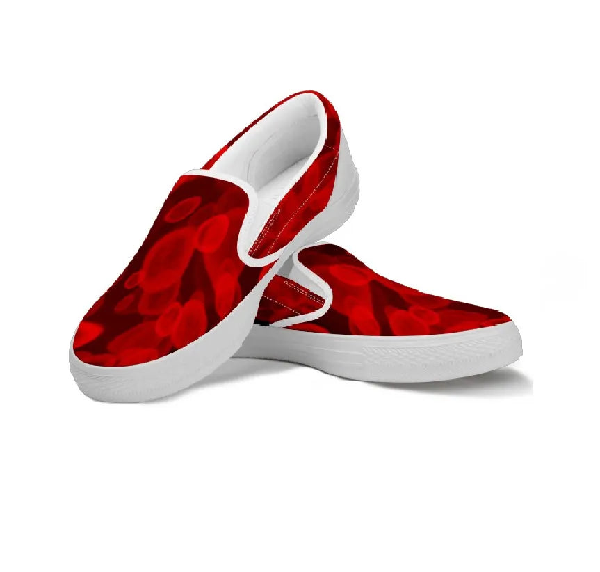 Rote Blutkörperchen-Krankenschwester Slip Ons Turnschuhe